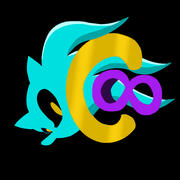 Cheeky8 Logo Cheeky8's Logo: a Sonic-styled icon of a cyan hedgehog head with long quills, topaz eyes, and overlayed with a golden "C" and purple "8" rotated 90° so that it resembles an infinity symbol and the 'C' curves around it.